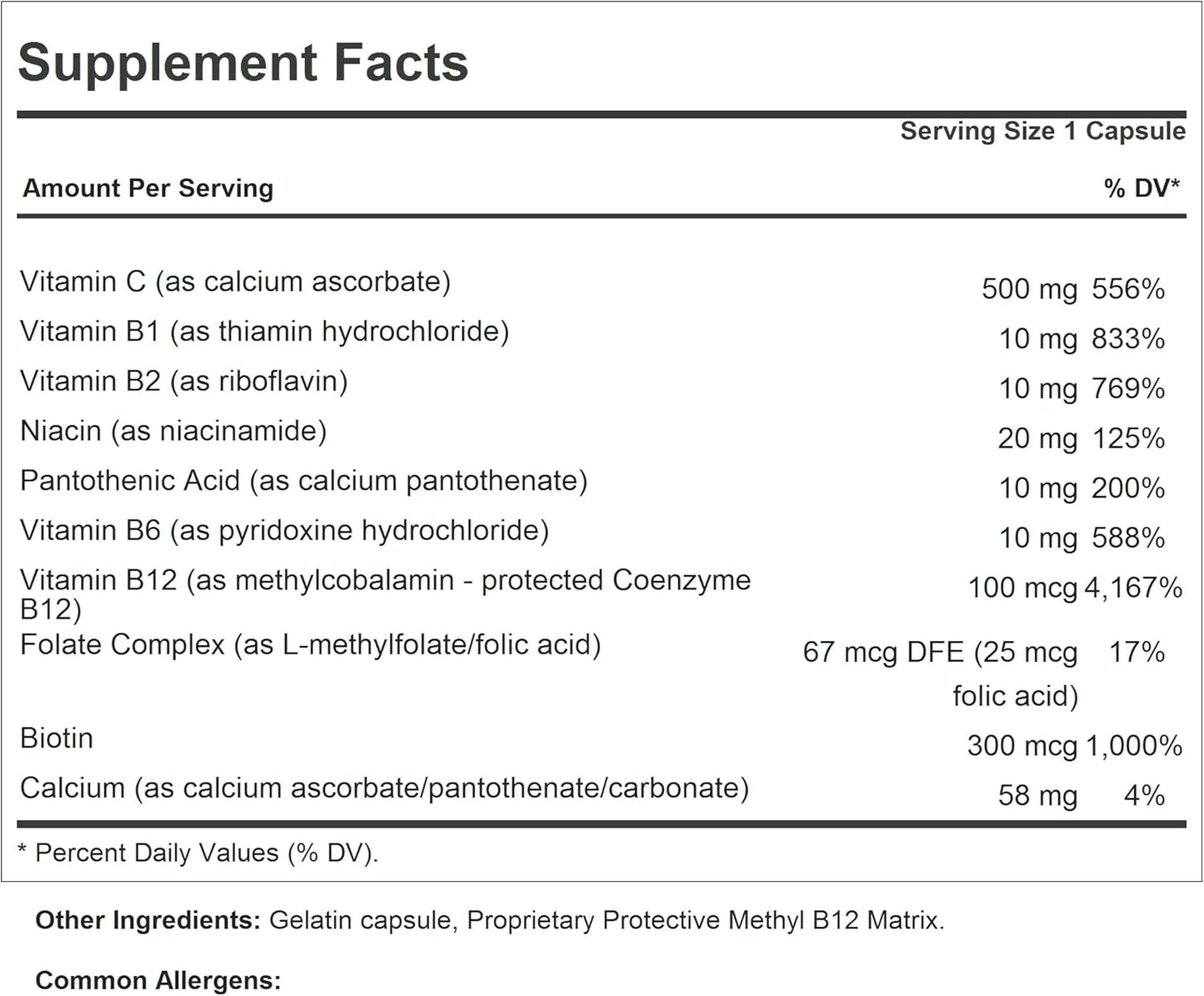 Andrew Lessman Vitamin C 500 with B-Complex - Non-Acidic Capsules with Citrus Bioflavonoids for Immune Support and Antioxidants