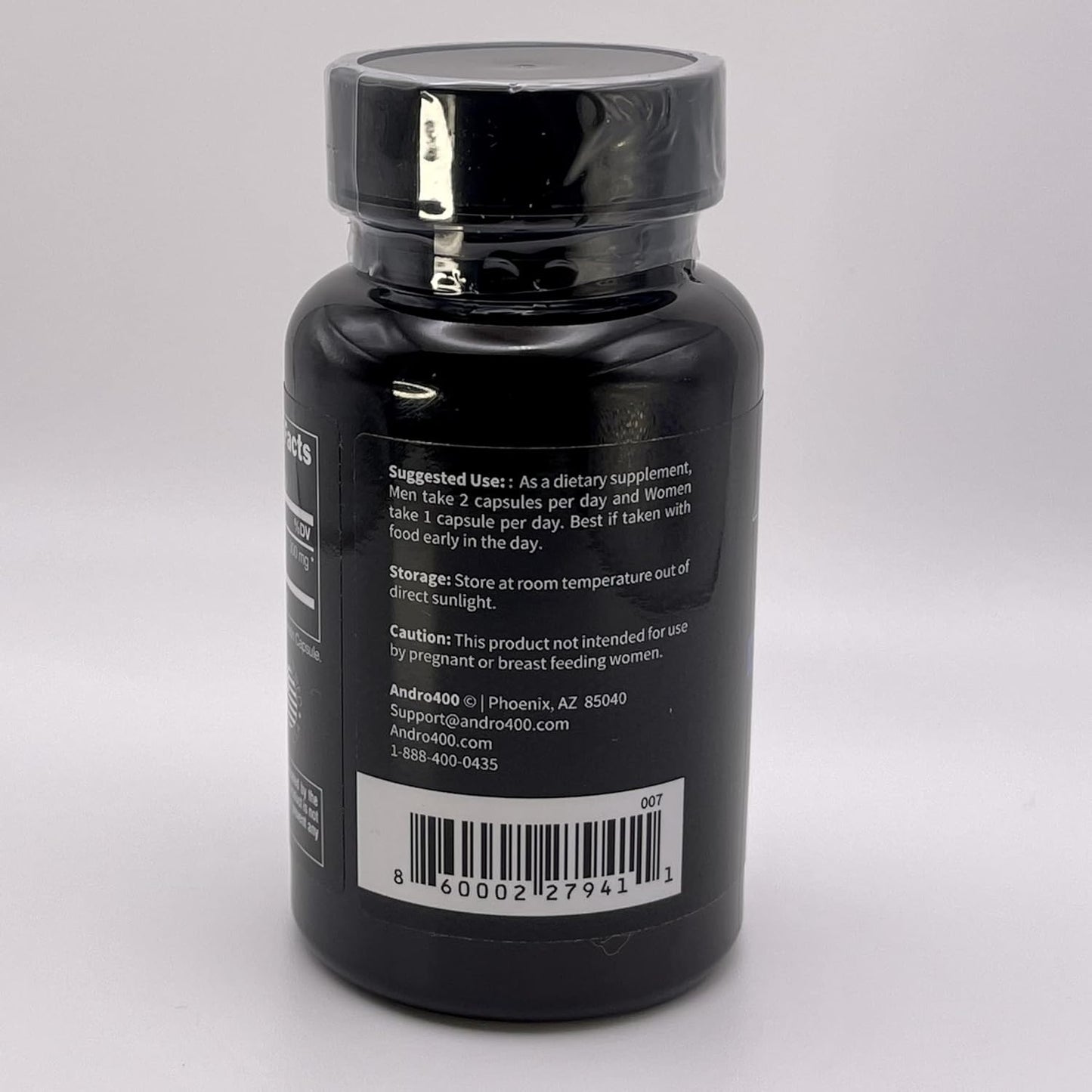 Andro400 Natural Testosterone Support Supplement for Men with Tongkat Ali - 60 Capsules - Made in USA