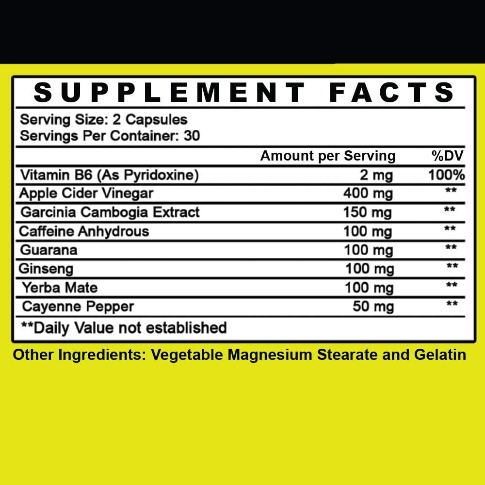 Angry Energy Caffeine Capsules - Natural Non-GMO Energy Booster for Stamina & Focus, Mind & Body Health - 1 Bottle