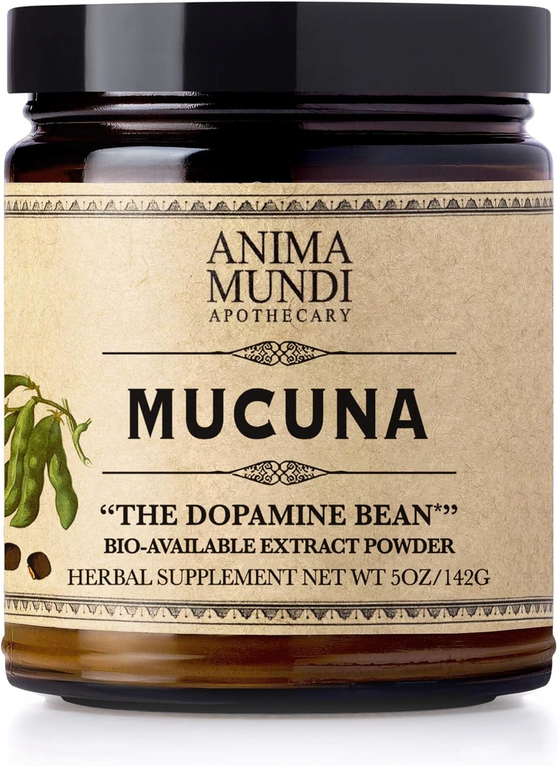 Anima Mundi Apothecary Mucuna Powder - Adaptogenic Mood Support Supplement for Boosting Mood - 5oz / 142g