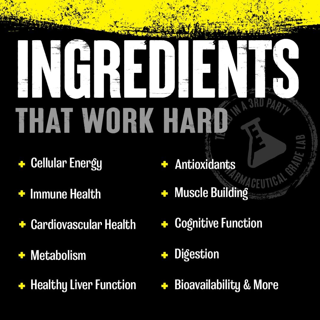 Animal Pak All-in-One Vitamin & Supplement Powder - Immune Support, Digestive Enzymes, Amino Acids, Zinc, Vitamins C, B, D - Daily Multivitamin Powder for Women & Men - 60 Scoops