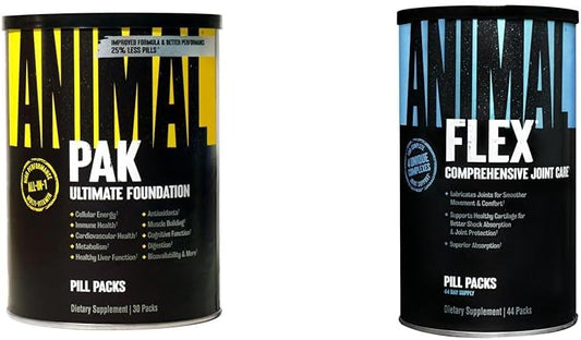 Animal Pak Flex - All-in-One Joint Support with Turmeric Root Curcumin - 44 Pack