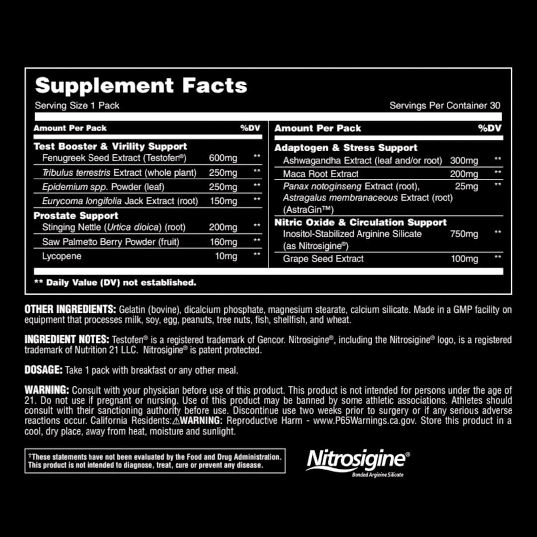 Animal TNT+ - Men's Prostate and Stress Support Supplement with Adaptogens and Nitric Oxide Boost