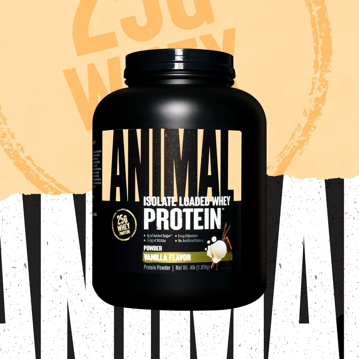 Animal Whey Isolate Protein Powder & Pak - Post Workout Recovery with All-in-One Vitamins & Supplements