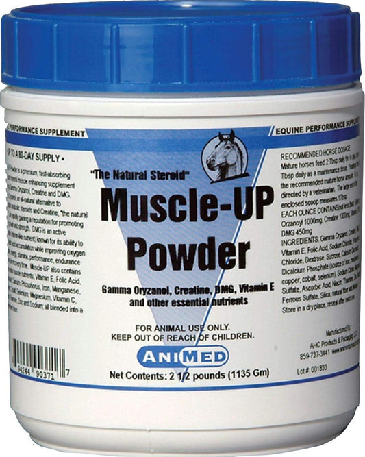 AniMed Muscle-UP Powder 2.5 lb - Support Muscle Development and Strength in Horses