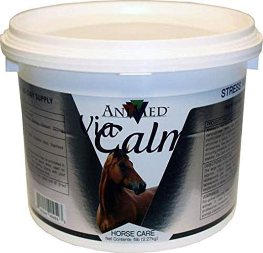 ANIMED VIA-Calm 5 lb Pail - Natural Horse Calming Supplement for Anxiety Relief