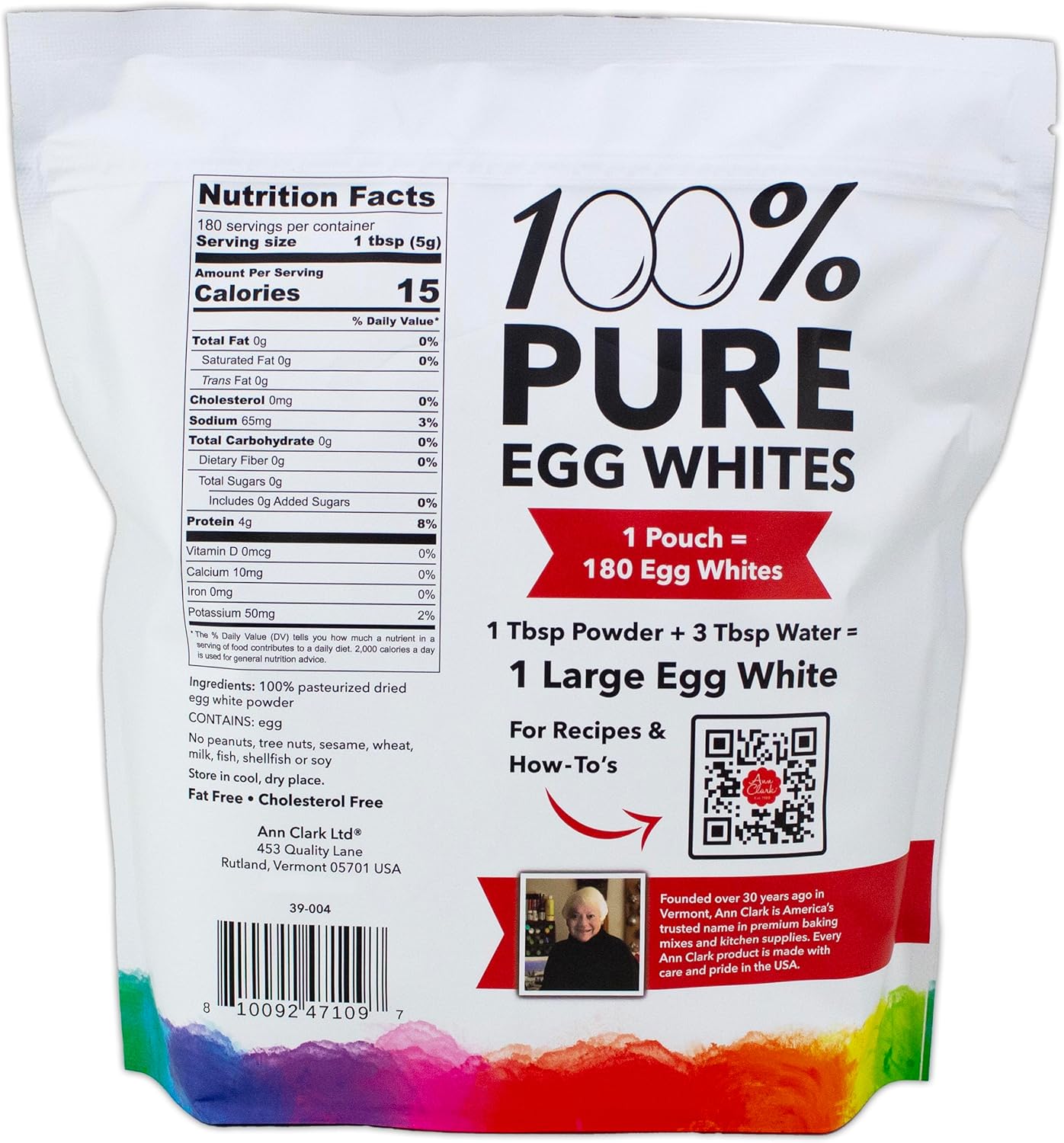 Ann Clark All Natural 100% Egg White Protein Powder - 2 Lbs, Made in USA by Ann Clark Cookie Cutters