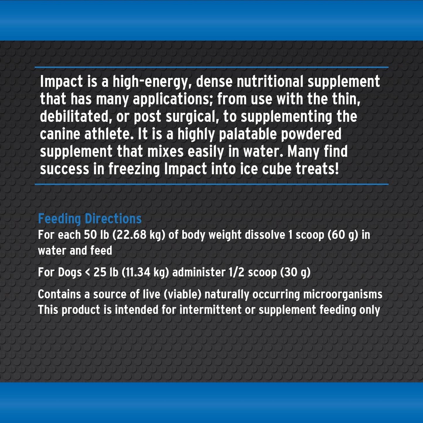 Annamaet Impact Dog Nutrition Supplement - High-Energy Formula for Canine Athletes, Post-Surgery Recovery & Fast Metabolism - 4 lb