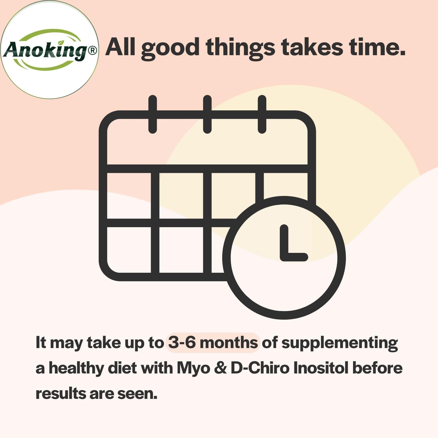ANOKING Myo-Inositol & D-Chiro Inositol Supplement for Women's Hormone Balance | 40:1 Ratio for Ovarian Health | Preconception Support
