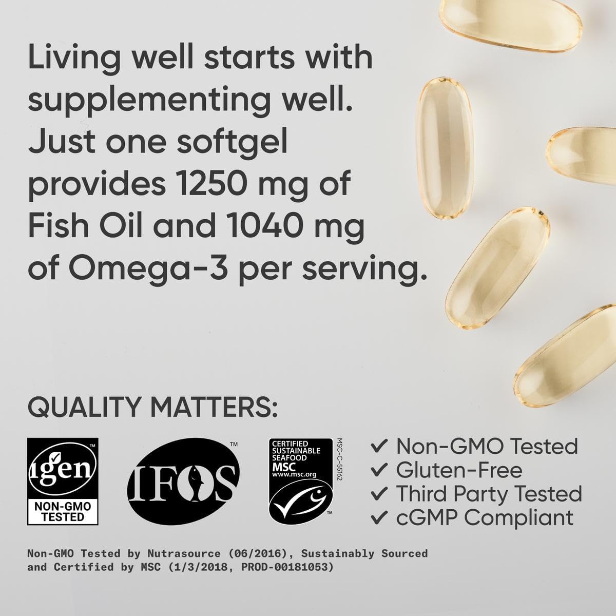 Antarctic Krill Oil, Wild Alaska Pollock Oil & Cod Liver Oil Combo with Phospholipids, Choline, Astaxanthin, EPA, DHA, Vitamin A & D3