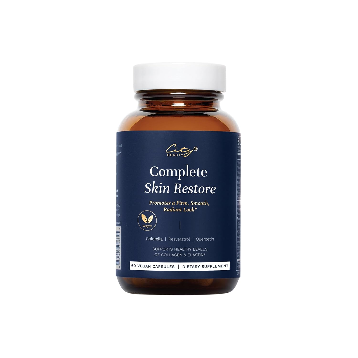Anti-Aging Skin Care Supplement - Supports Collagen & Elastin - City Beauty Complete Skin Restore - Solution for Wrinkles & Sagging on Face & Body - Dietary Supplement