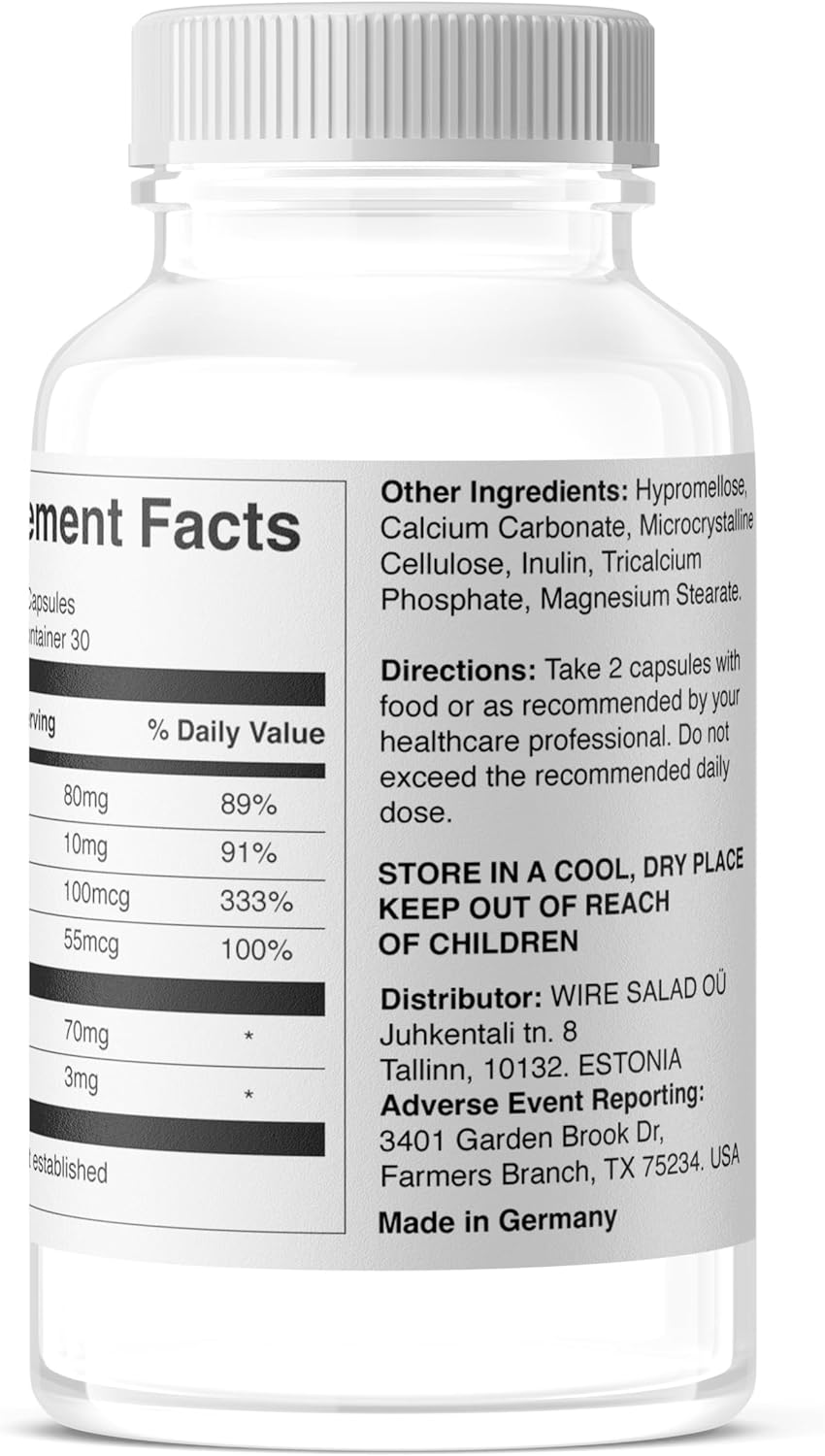 Anti Aging Skin Supplements for Women - Face Yoga Fabulous Skin Formula with Vitamin C, Biotin, Hyaluronic Acid, Zinc, CoQ10 - Reduce Wrinkles, Boost Hair Growth - Daily Skin Nourishment, 60 Capsules