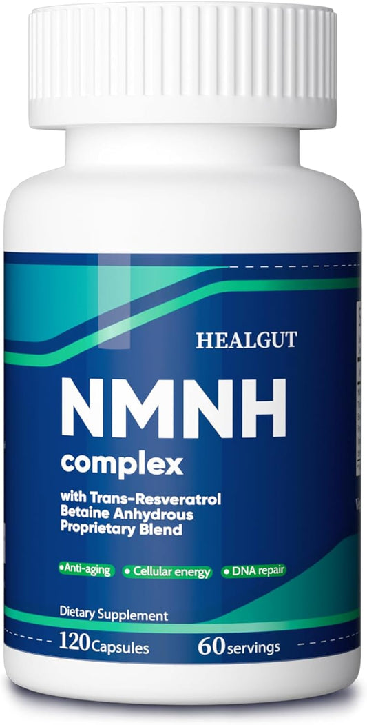 Anti-Aging Women's NMN Supplement with Liposomal NMNH, Trans-Resveratrol, and Betaine - 120 Capsules for NAD+ Support