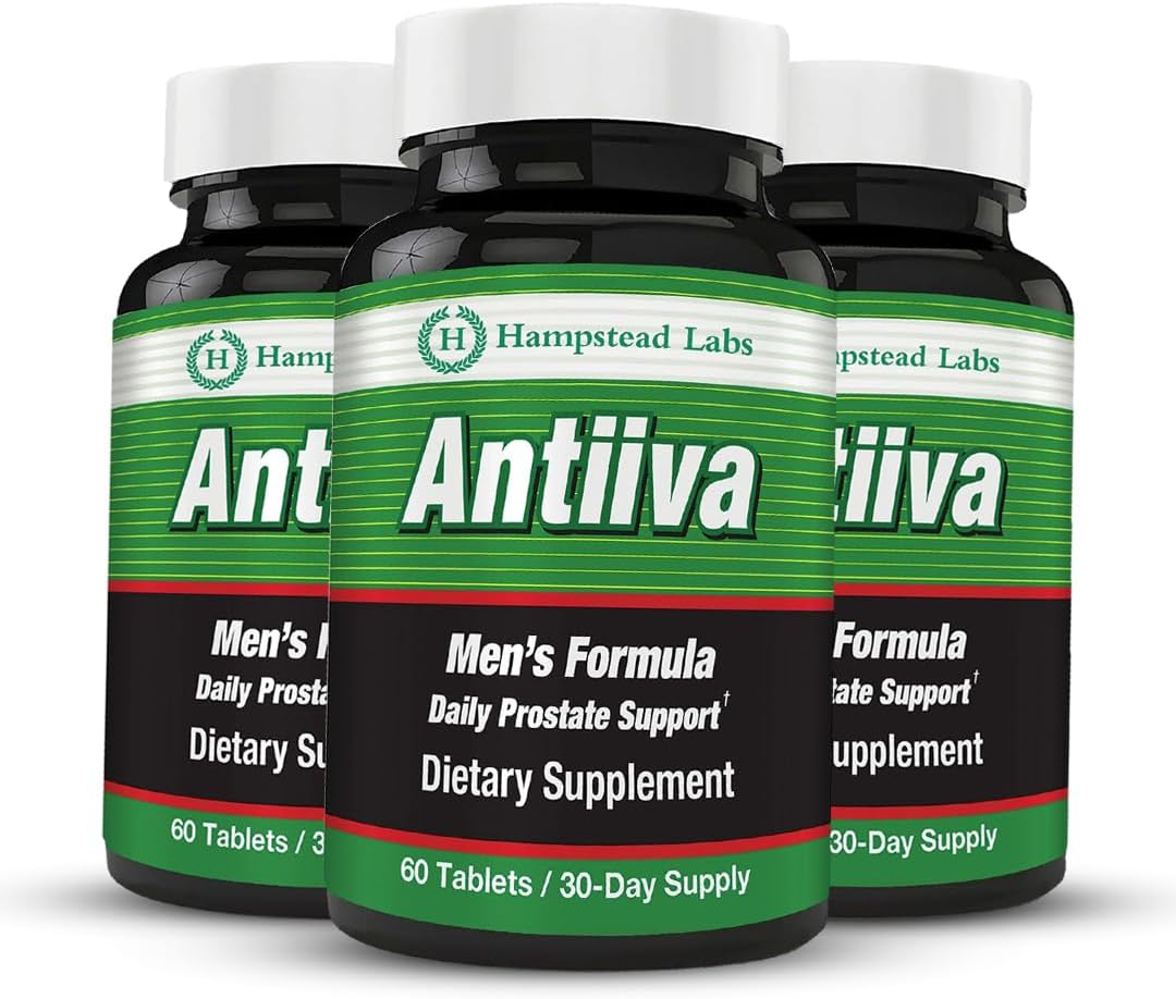 Antiiva Men's Formula Dietary Supplement by Hampstead Labs - Pack of 3
