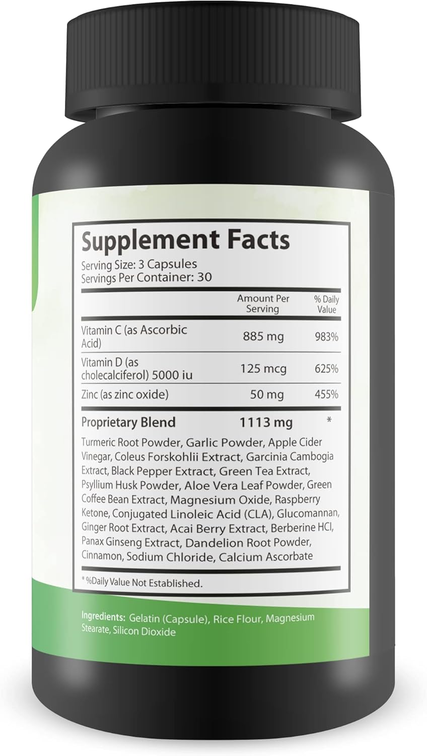 Antioxidant Green Tea Pancreas Cleanse - Supports Healthy Pancreas & Blood Health - Vitamin D, C, Turmeric