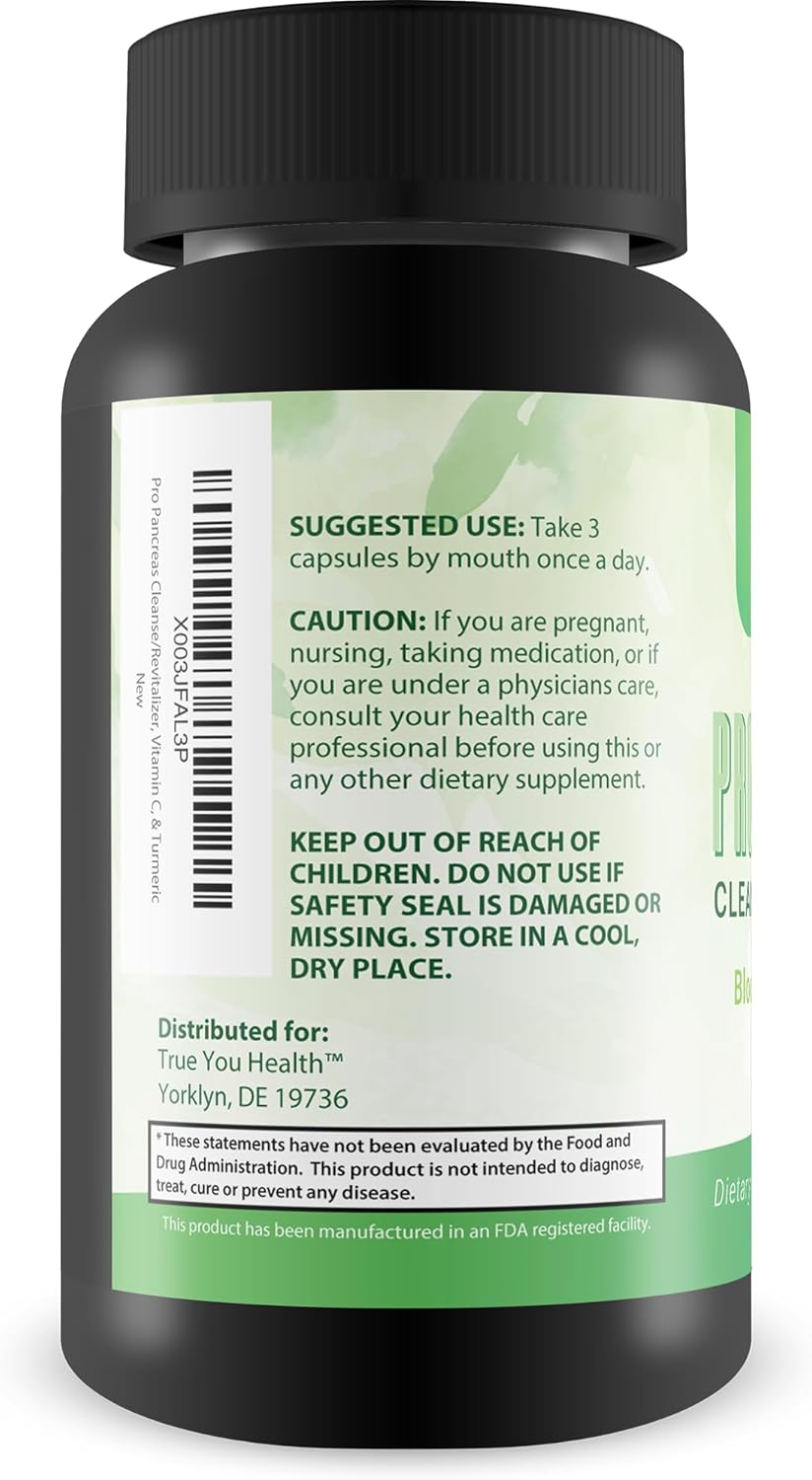 Antioxidant Green Tea Pancreas Cleanse - Supports Healthy Pancreas & Blood Health - Vitamin D, C, Turmeric