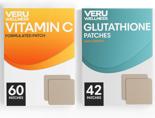 Antioxidant Power Duo Patches: Vitamin C & Glutathione, Time Release, 8-10 Hours, 42 Day Supply