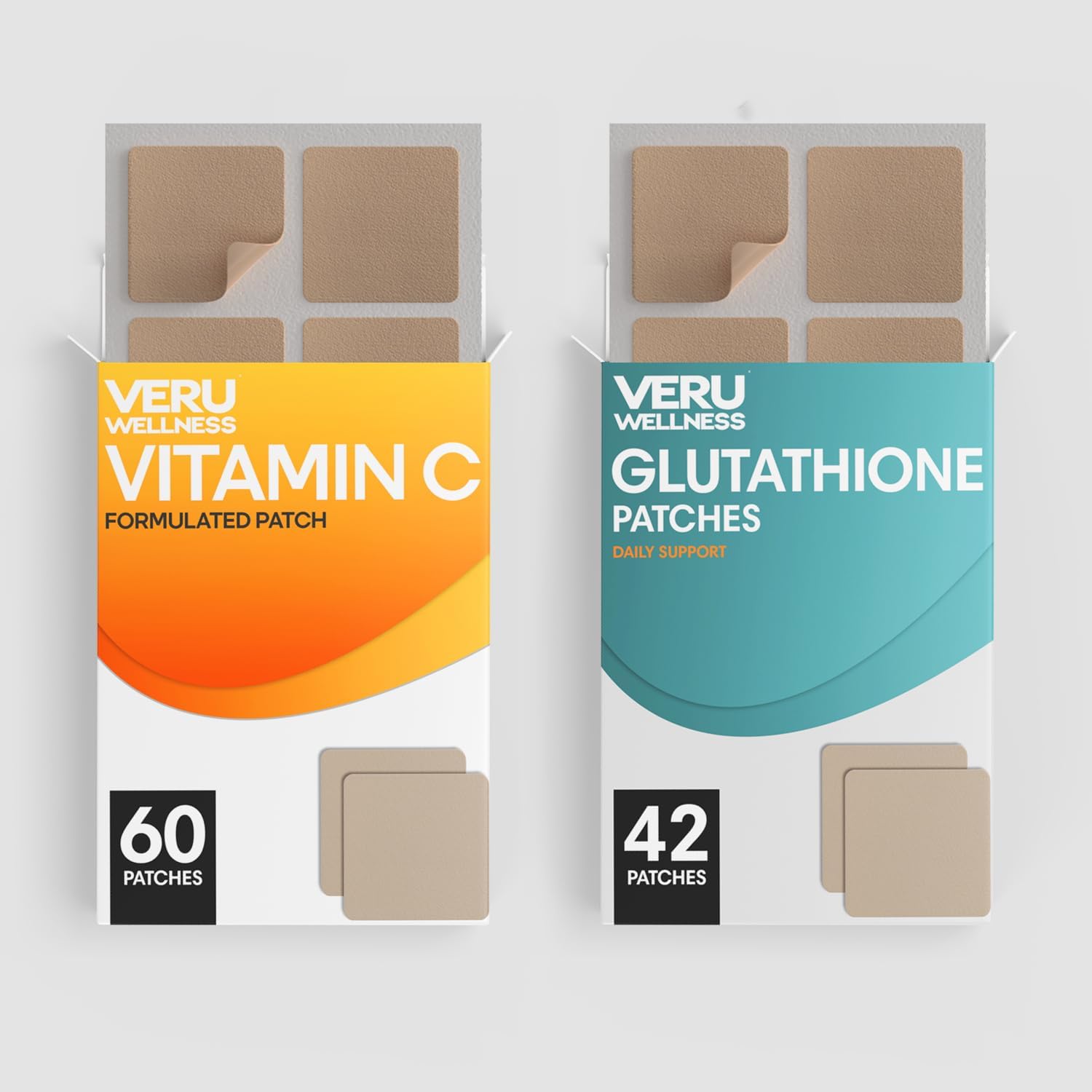 Antioxidant Power Duo Patches: Vitamin C & Glutathione, Time Release, 8-10 Hours, 42 Day Supply
