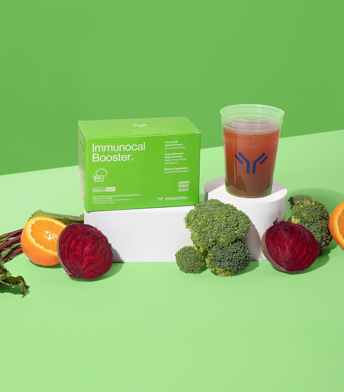 Antioxidant-Rich Immunocal Booster with 50+ Fruits & Veggies for Immune Support & Inflammation Relief - 30 Servings, Gluten & Sugar Free