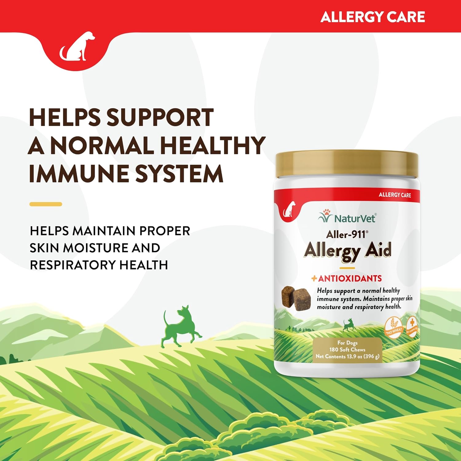 Antioxidant-Rich Pet Supplement for Dogs and Cats - Immune and Respiratory Support - 180 Soft Chews