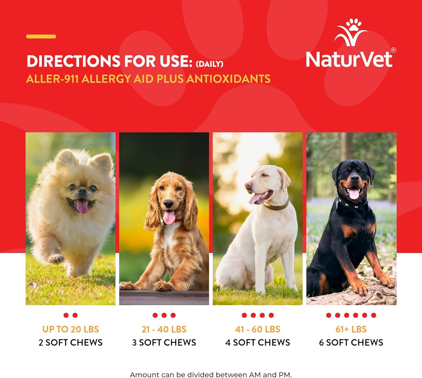 Antioxidant-Rich Pet Supplement for Dogs and Cats - Immune and Respiratory Support - 180 Soft Chews
