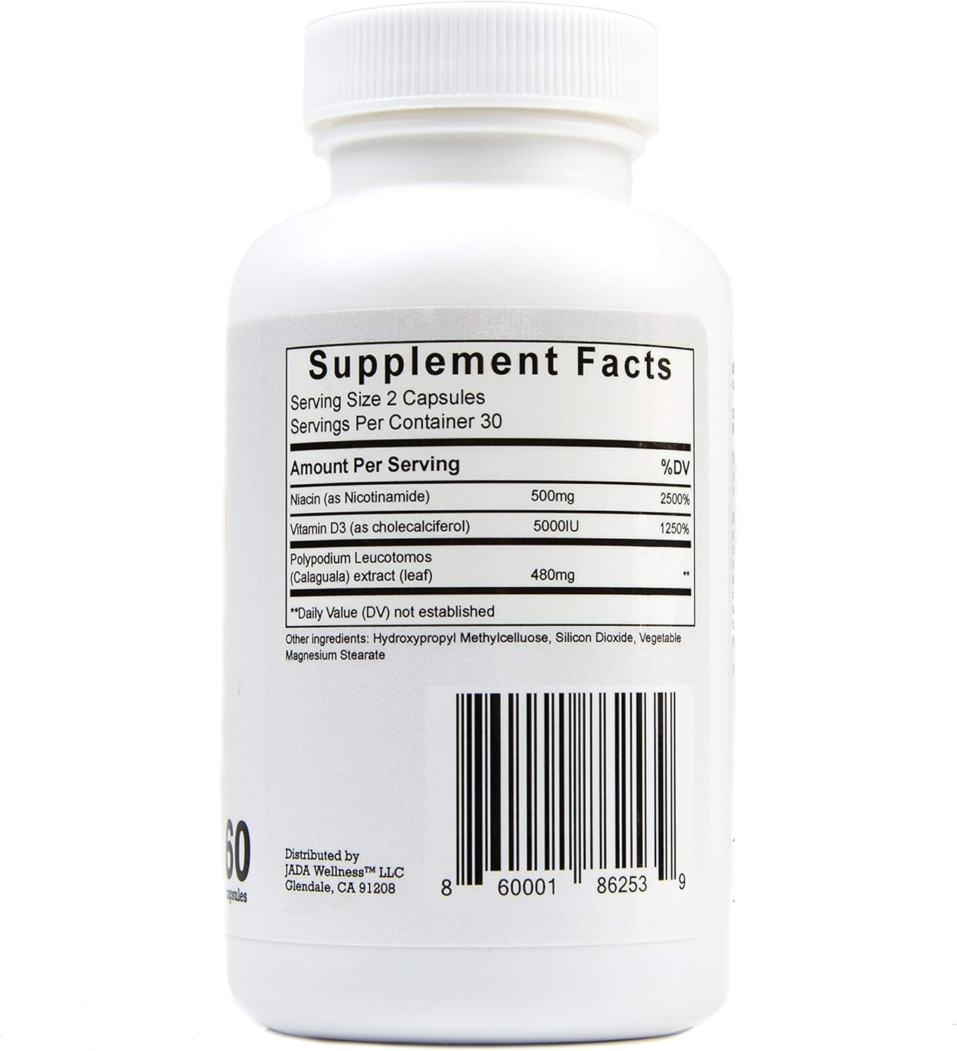 Antioxidant Supplement Capsules with Vitamin D3, Vitamin B3, and Fern Extract for Summer Skin Care