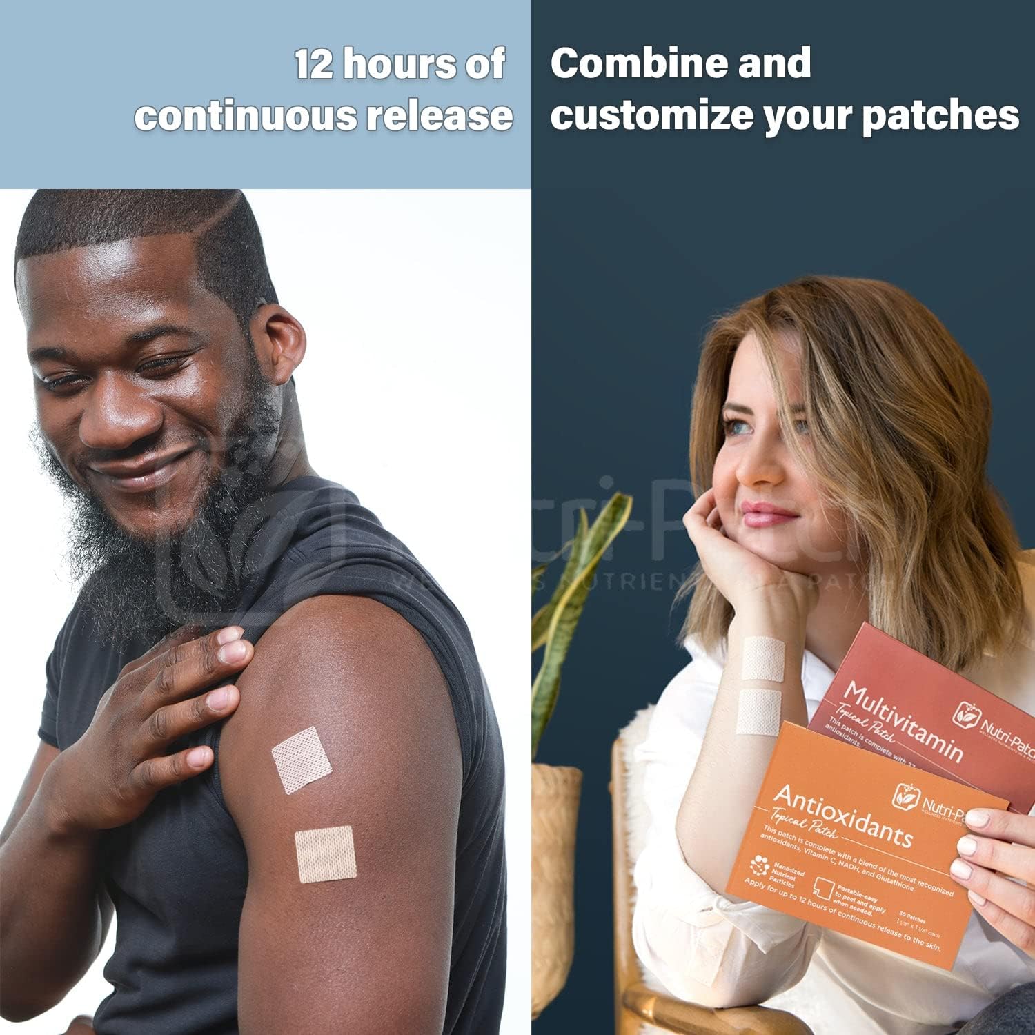 Antioxidants Patch with VIT.C, CoEnzymeQ10, NADH, NAC, Quercetin - 30 Pack for Boosted Wellness