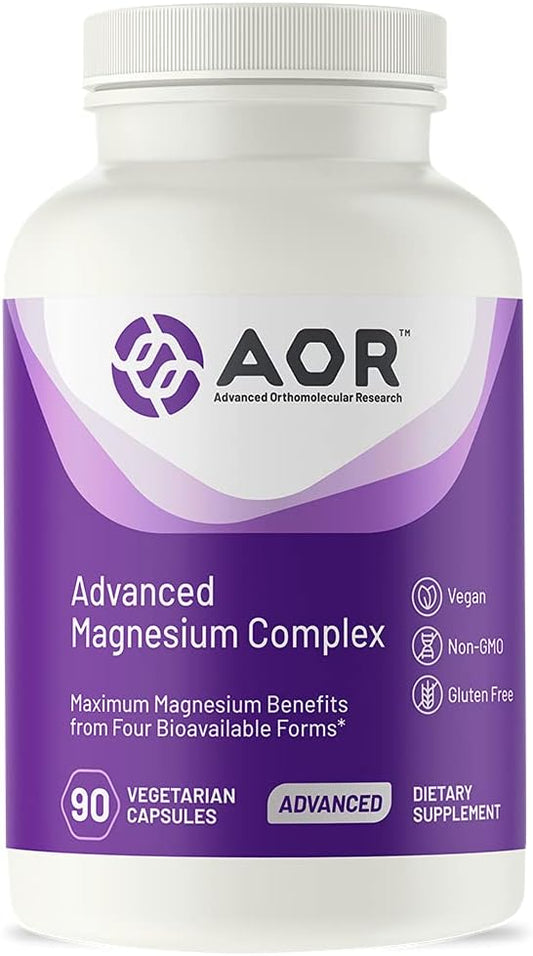 AOR Advanced Magnesium Complex - Promotes Bone & Cardiovascular Health - 90 Capsules