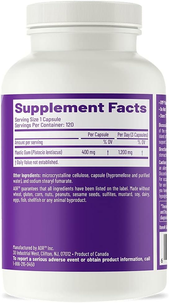 AOR Mastica Chios Vegan Supplement for Gastrointestinal Health - 120 Servings