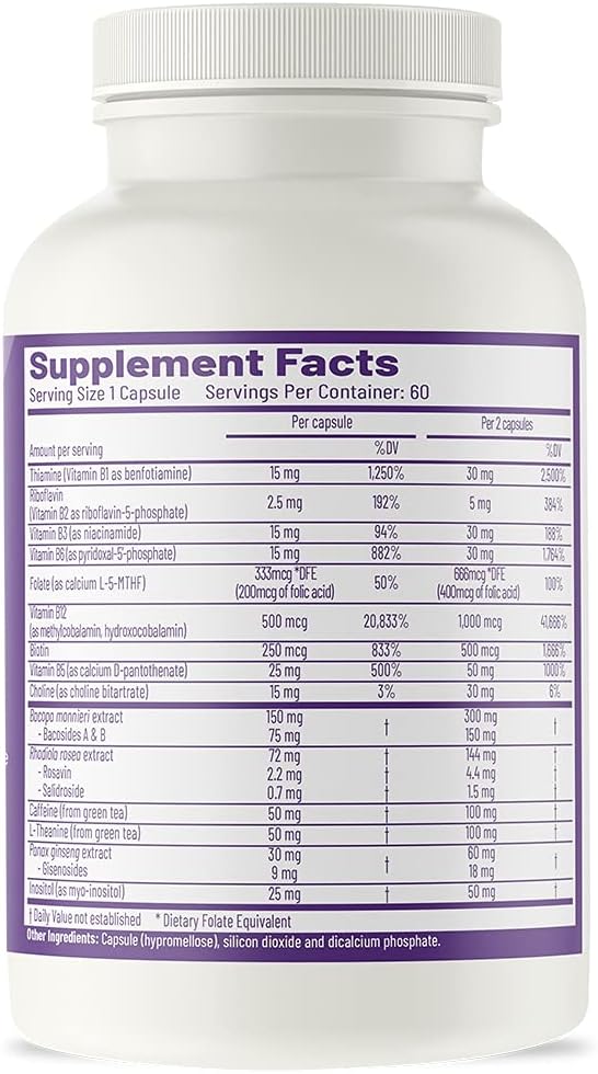 AOR SuperFocus Dietary Supplement - Supports Concentration, Energy, Mental Alertness, Calm & Relaxation - 60 Servings