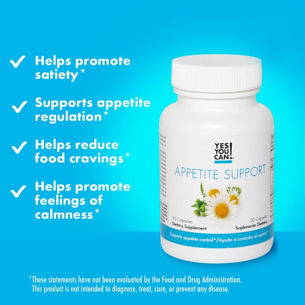 Appetite Support Capsules for Weight Management with Natural Ingredients - Promotes Healthy Relationship with Food - 30 Capsules x 4 Pack