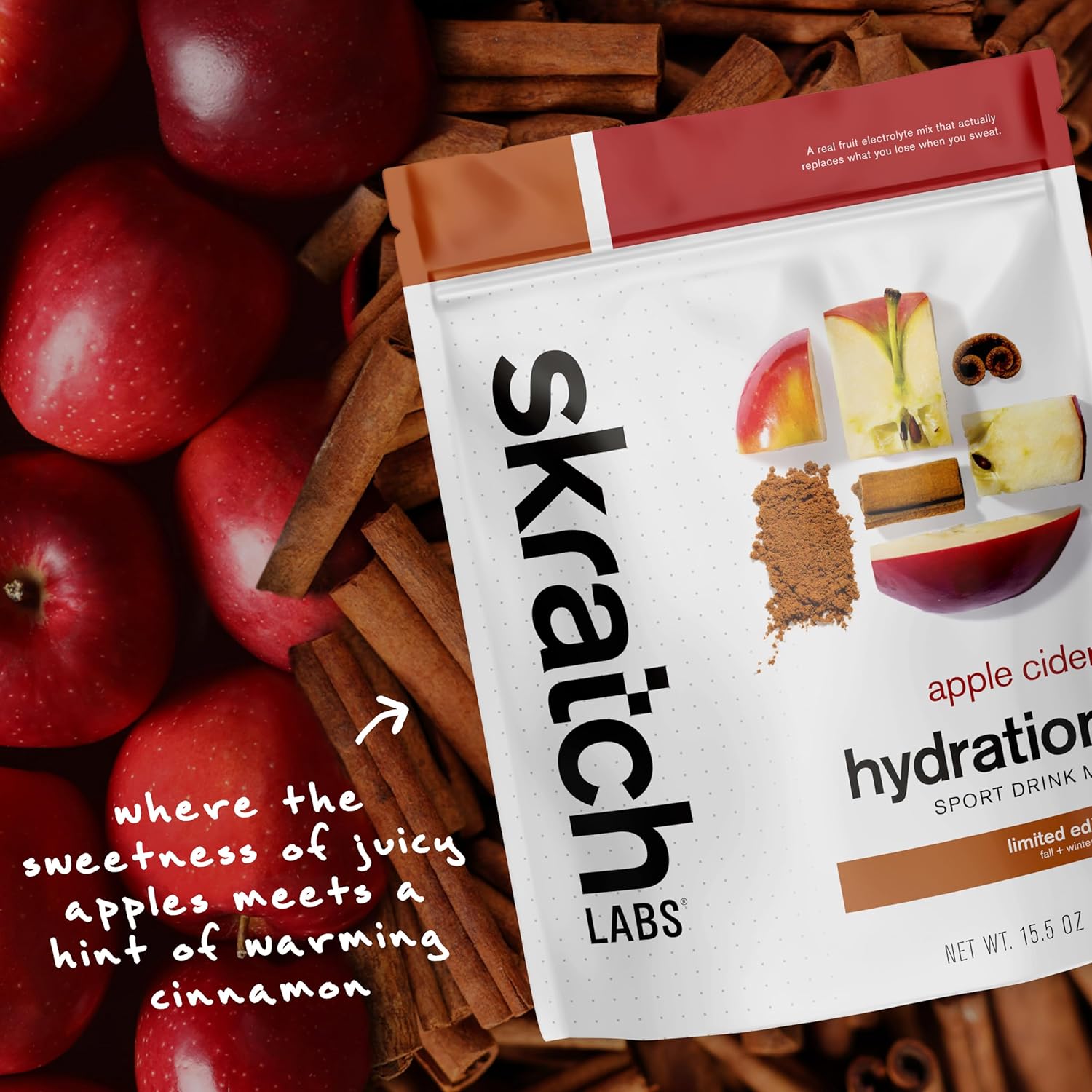 Apple Cider Sport Drink Mix with Electrolytes for Exercise and Endurance - Skratch Labs Hydration Powder - Non-GMO, Vegan, Kosher - 20 Servings