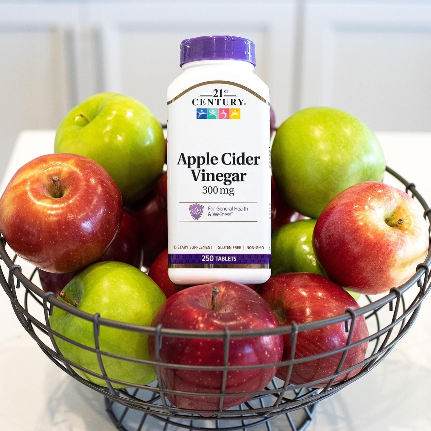 Apple Cider Vinegar 300mg Tablets - 21st Century Formula, 250 Tablets