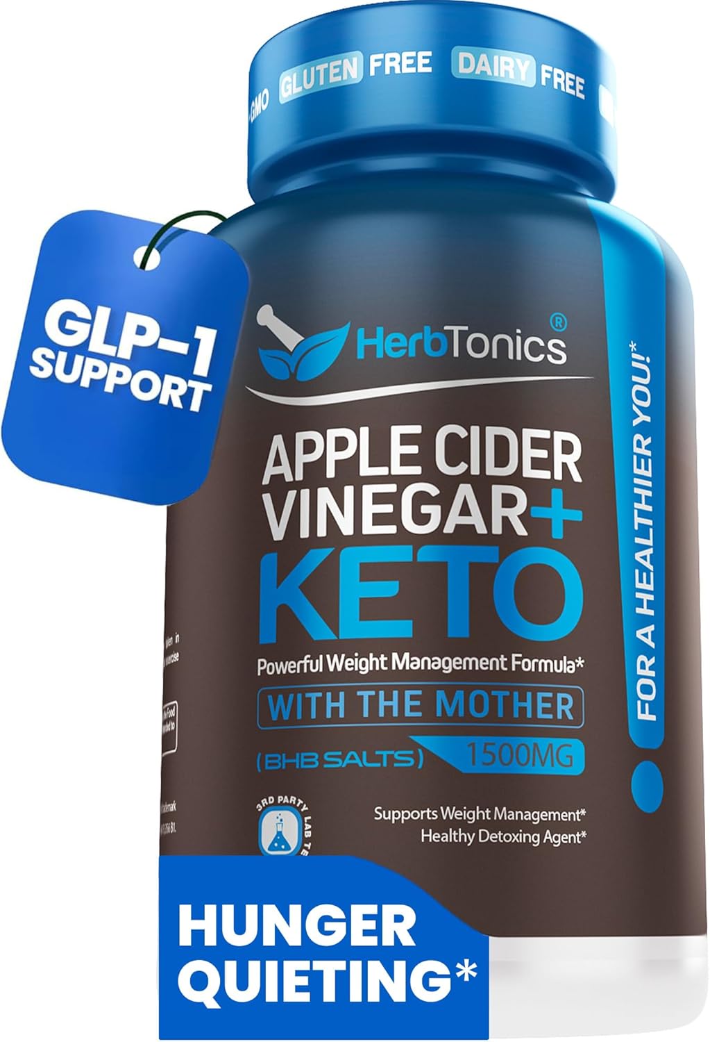 Apple Cider Vinegar Capsules with Keto BHB - Weight Loss & Appetite Suppressant Supplement - 120 Capsules