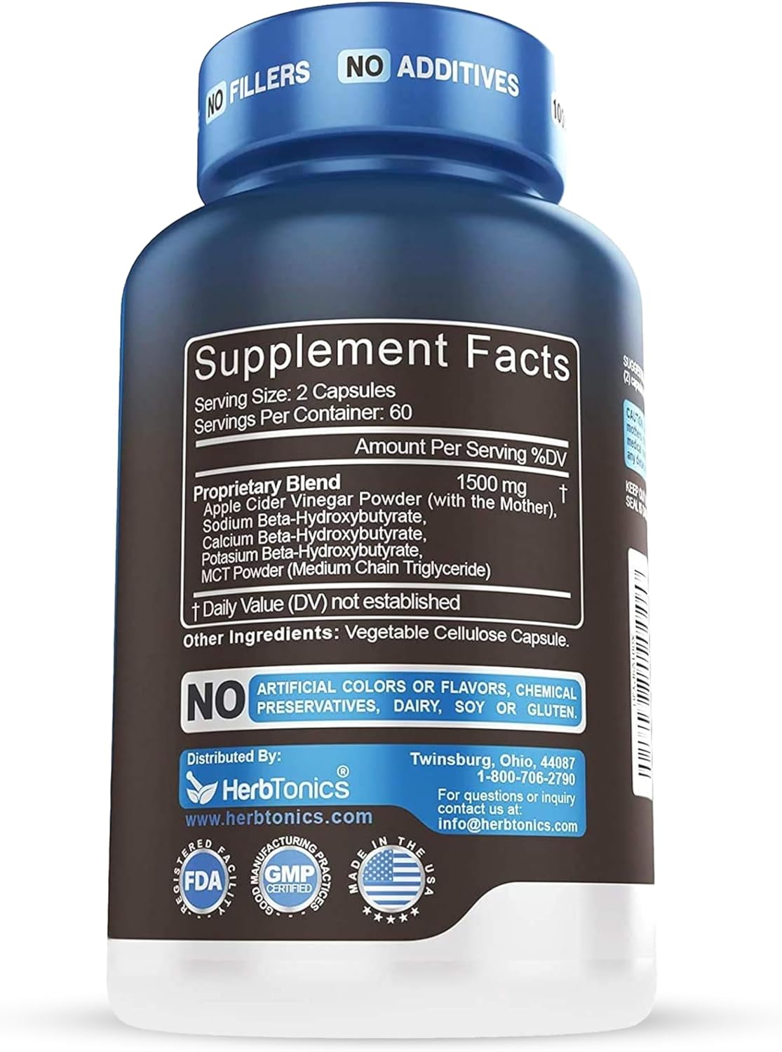 Apple Cider Vinegar Capsules with Keto BHB - Weight Loss & Appetite Suppressant Supplement - 120 Capsules
