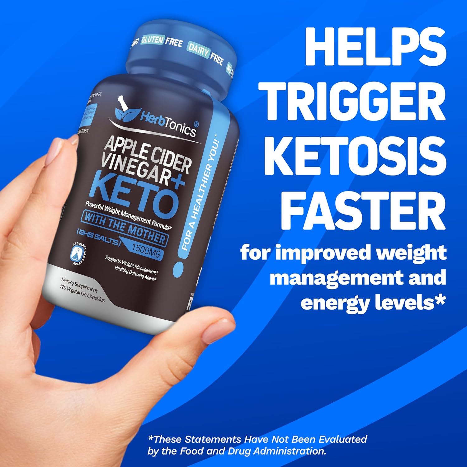 Apple Cider Vinegar Capsules with Keto BHB - Weight Loss & Appetite Suppressant Supplement - 120 Capsules