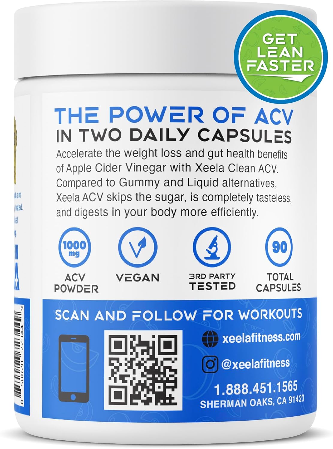 Apple Cider Vinegar Capsules with The Mother for Men & Women - Appetite Control & Weight Management for Lean Body