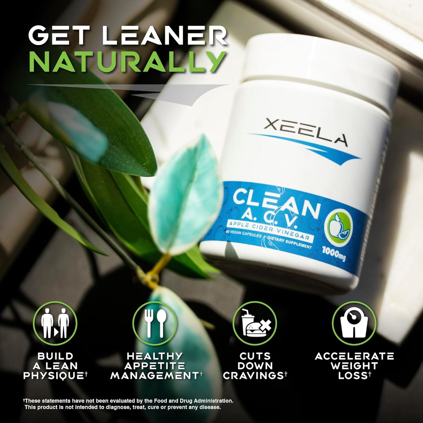 Apple Cider Vinegar Capsules with The Mother for Men & Women - Appetite Control & Weight Management for Lean Body