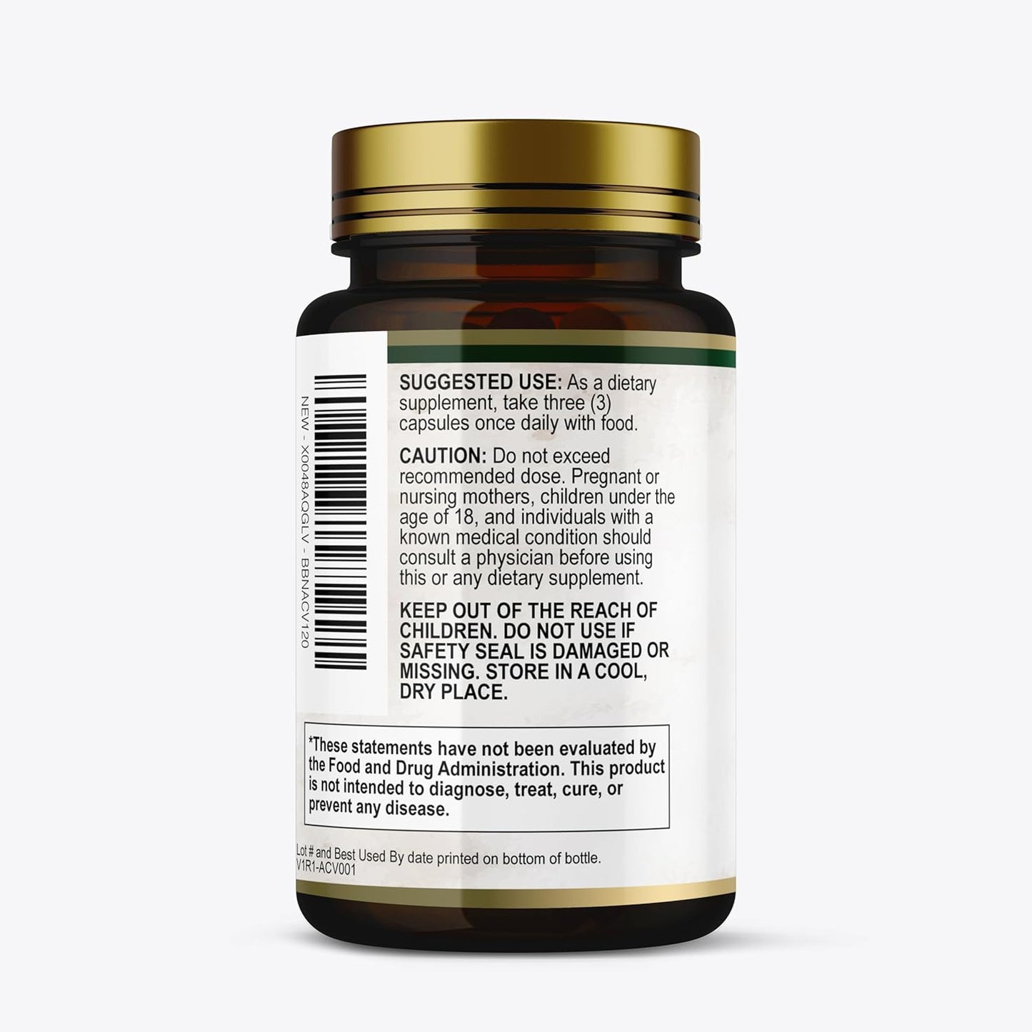 Apple Cider Vinegar Capsules with Vitamin D and Zinc - Immune & Digestive Support - ACV Supplement - 120 Pills - 1877mg