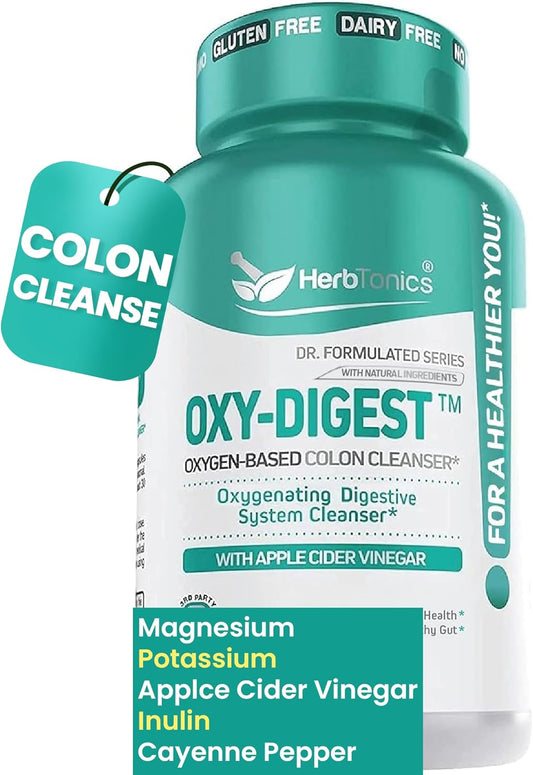 Apple Cider Vinegar Colon Cleanser Pills for Adults - 90 Gluten Free Vegan Capsules by Herbtonics