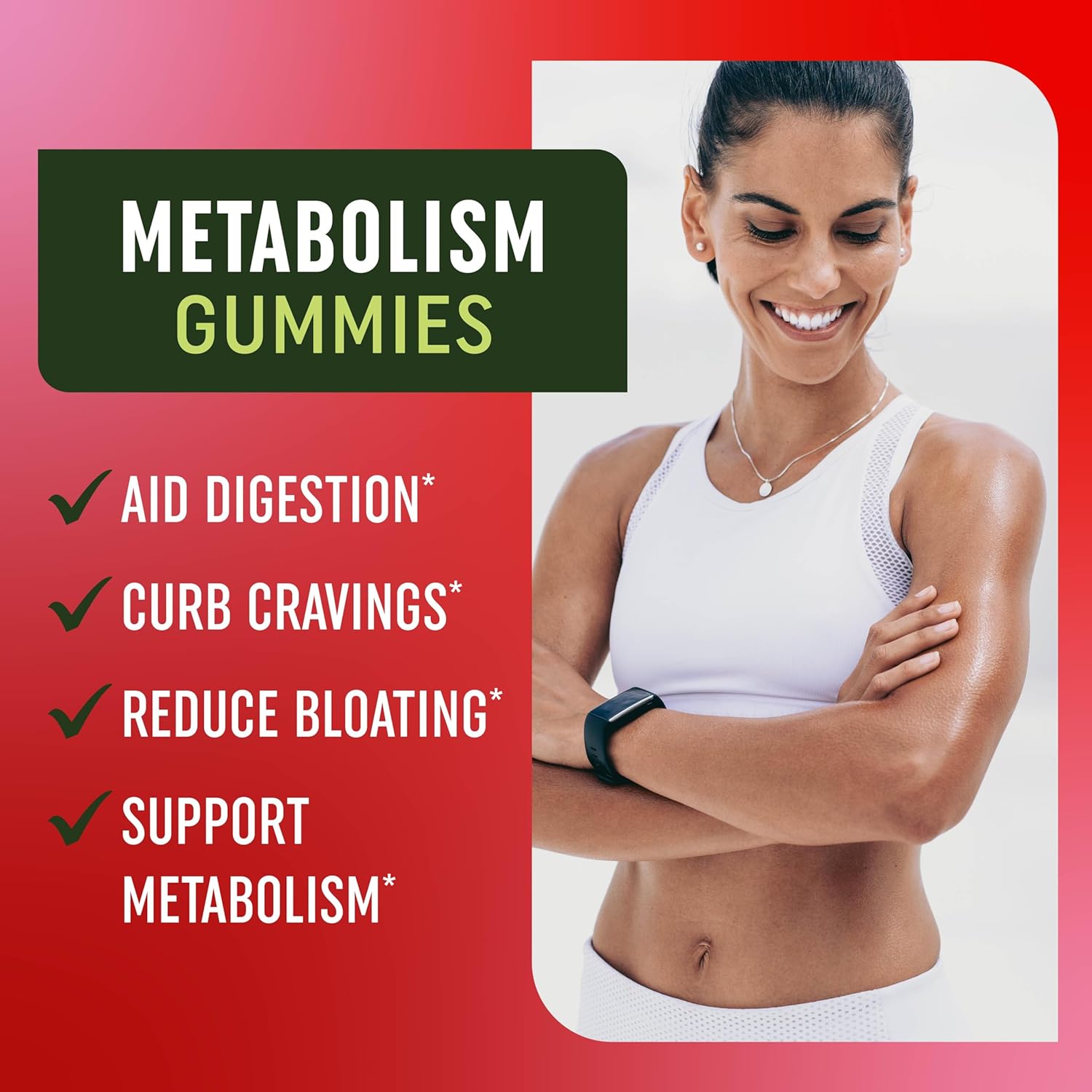 Apple Cider Vinegar Gummies for Metabolism, Energy, Digestion, and Lean Body Mass Support - 60 Ct. for Men & Women