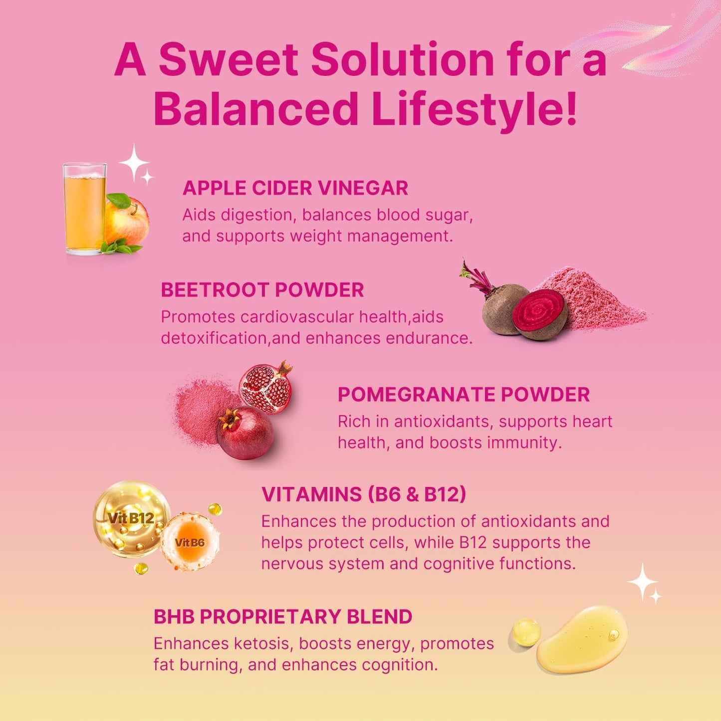 Apple Cider Vinegar Gummies with B12 for Weight Loss - Gluten-Free, Vegan, Boost Metabolism, Energy, Digestive Health, Keto Friendly