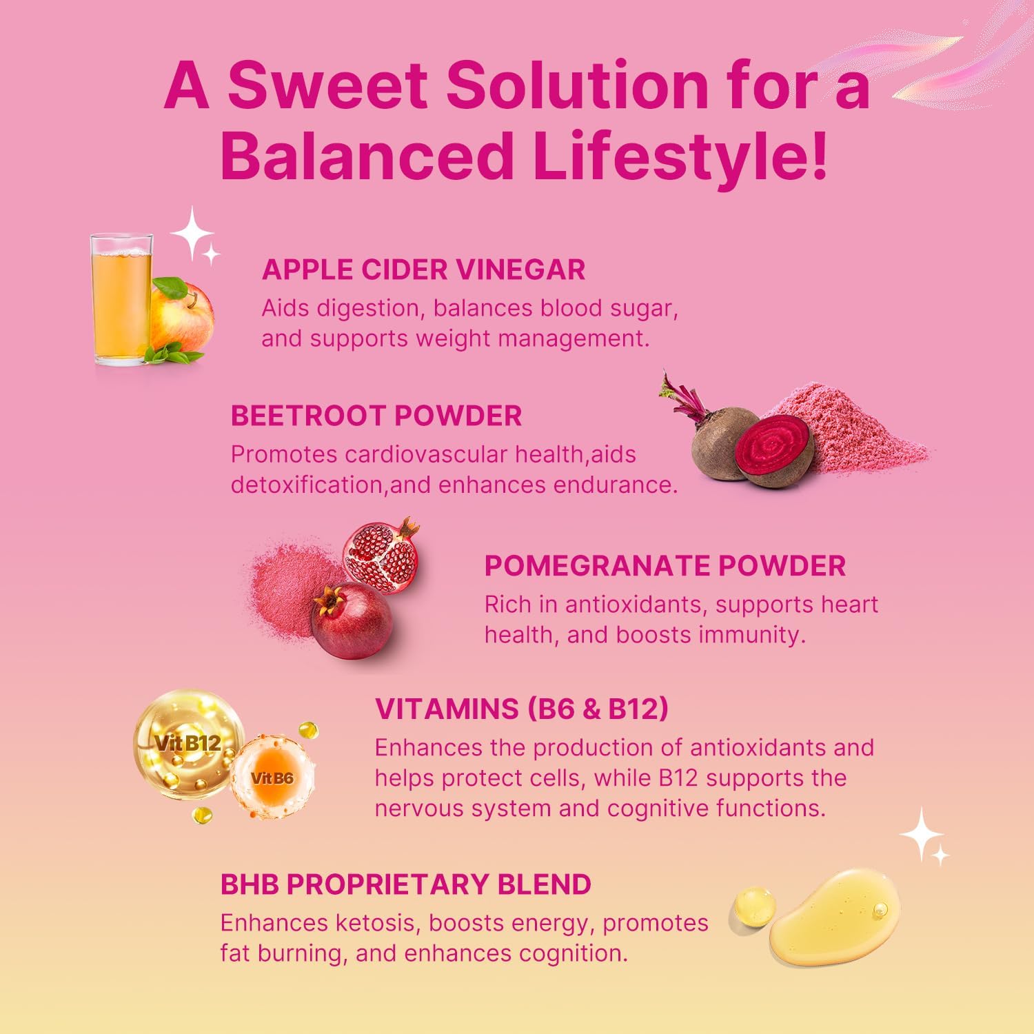 Apple Cider Vinegar Gummies with B12 for Weight Loss - Gluten-Free, Vegan, Boost Metabolism, Energy, Digestive Health, Keto Friendly