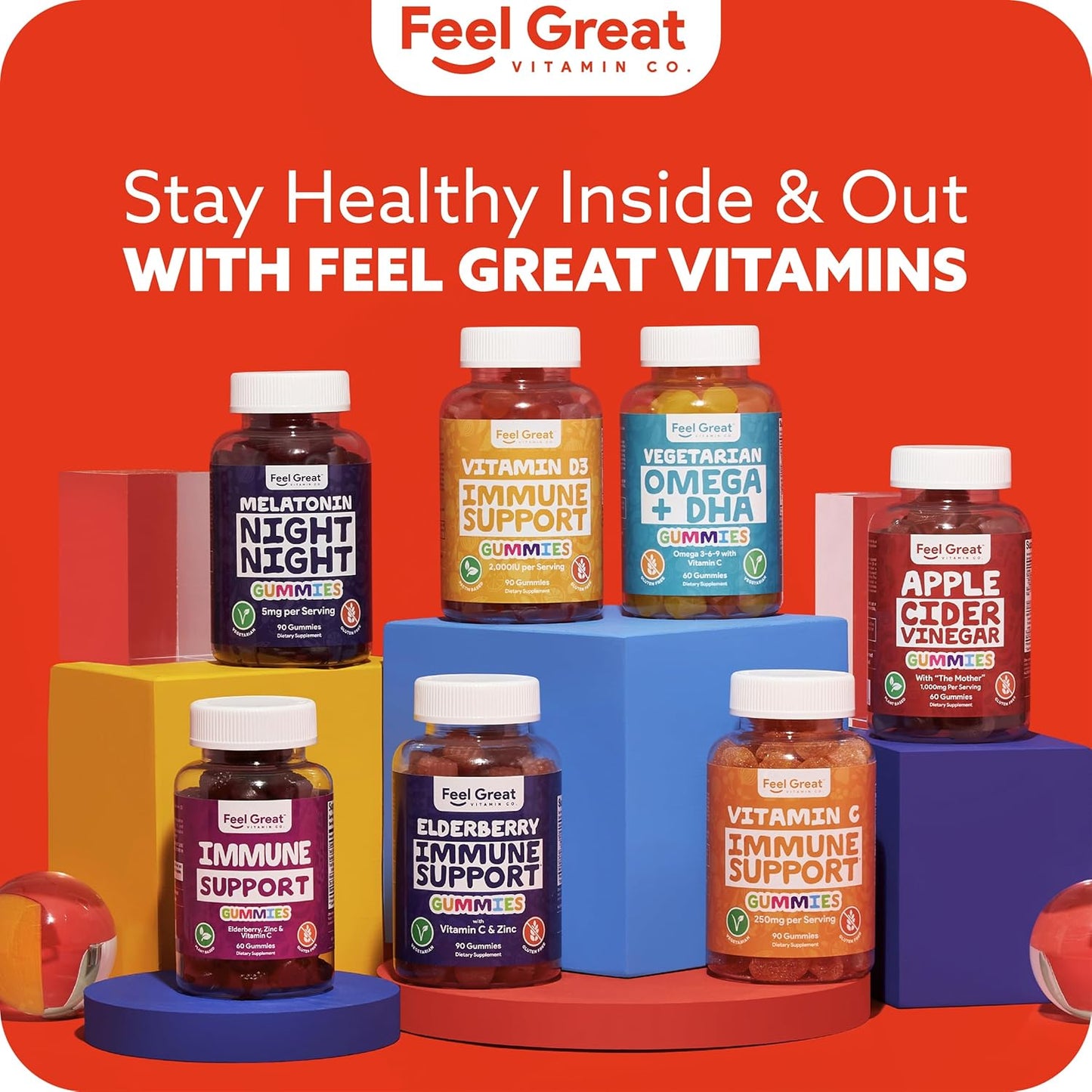 Apple Cider Vinegar Gummies with The Mother for Digestive Support and Nutrient Absorption | Natural Antioxidant by The Feel Great Vitamin Company