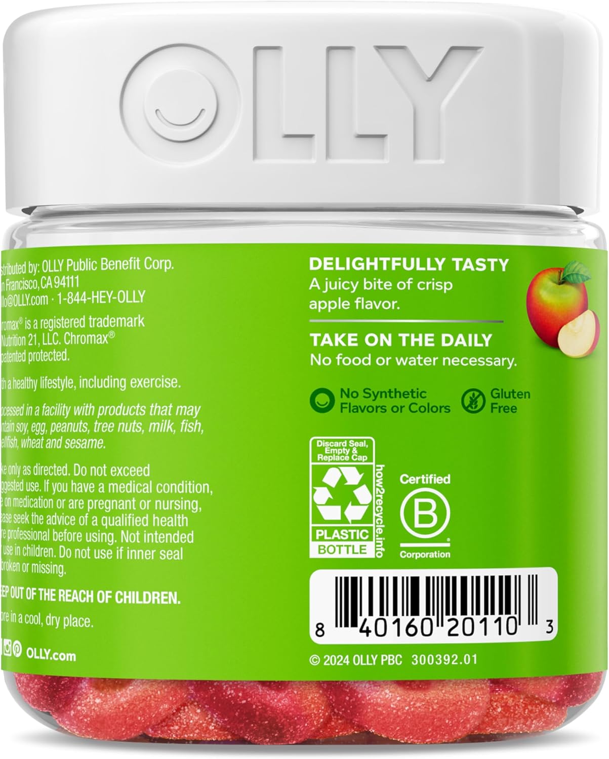 Apple Cider Vinegar Gummy Rings with Vitamin B12 and Chromium for Energy and Digestive Health - 30 Chewable Supplements