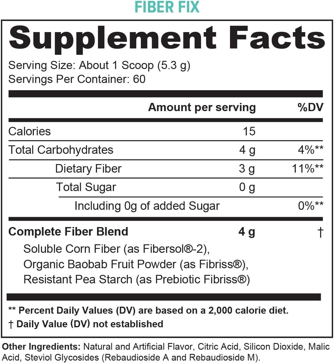 Apple Flavored Fiber Supplement Powder for Women | Colon Cleanse Detox, Prebiotic, Digestive Health, Regularity, Satiety & Bloating Relief | Gut Cleanser with 60 Servings