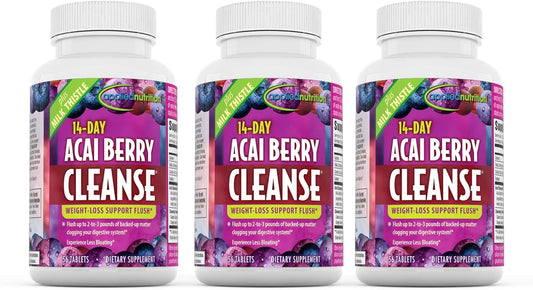 Applied Nutrition Acai Berry Cleanse 14-Day Detox Supplement - 168 Capsules (3 Pack)