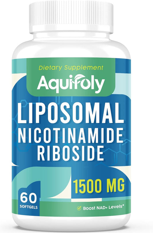 Aquifoly Liposomal NMN Supplement 2000mg with TMG and Pterostilbene for NAD+ Boost, Cellular Energy, and Age Defense - 60 Softgels