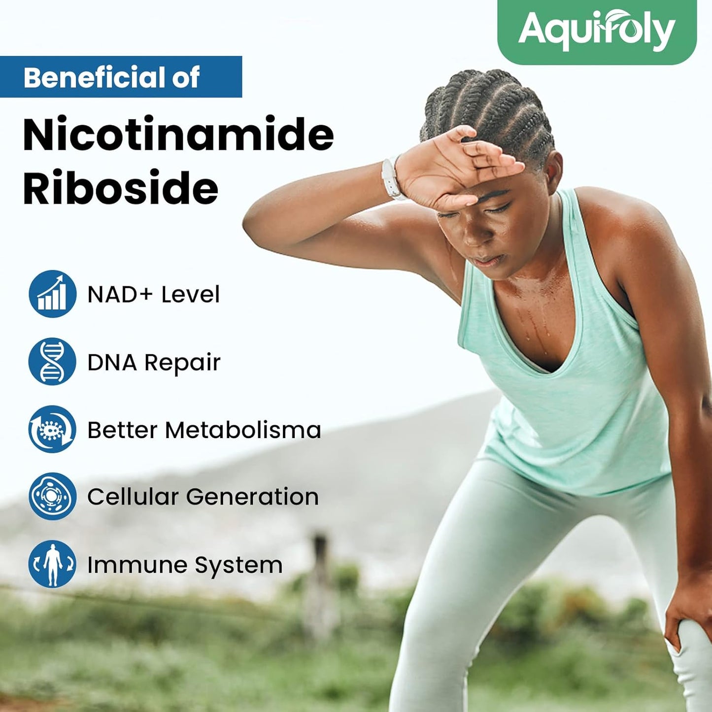 Aquifoly Liposomal NMN Supplement 2000mg with TMG and Pterostilbene for NAD+ Boost, Cellular Energy, and Age Defense - 60 Softgels