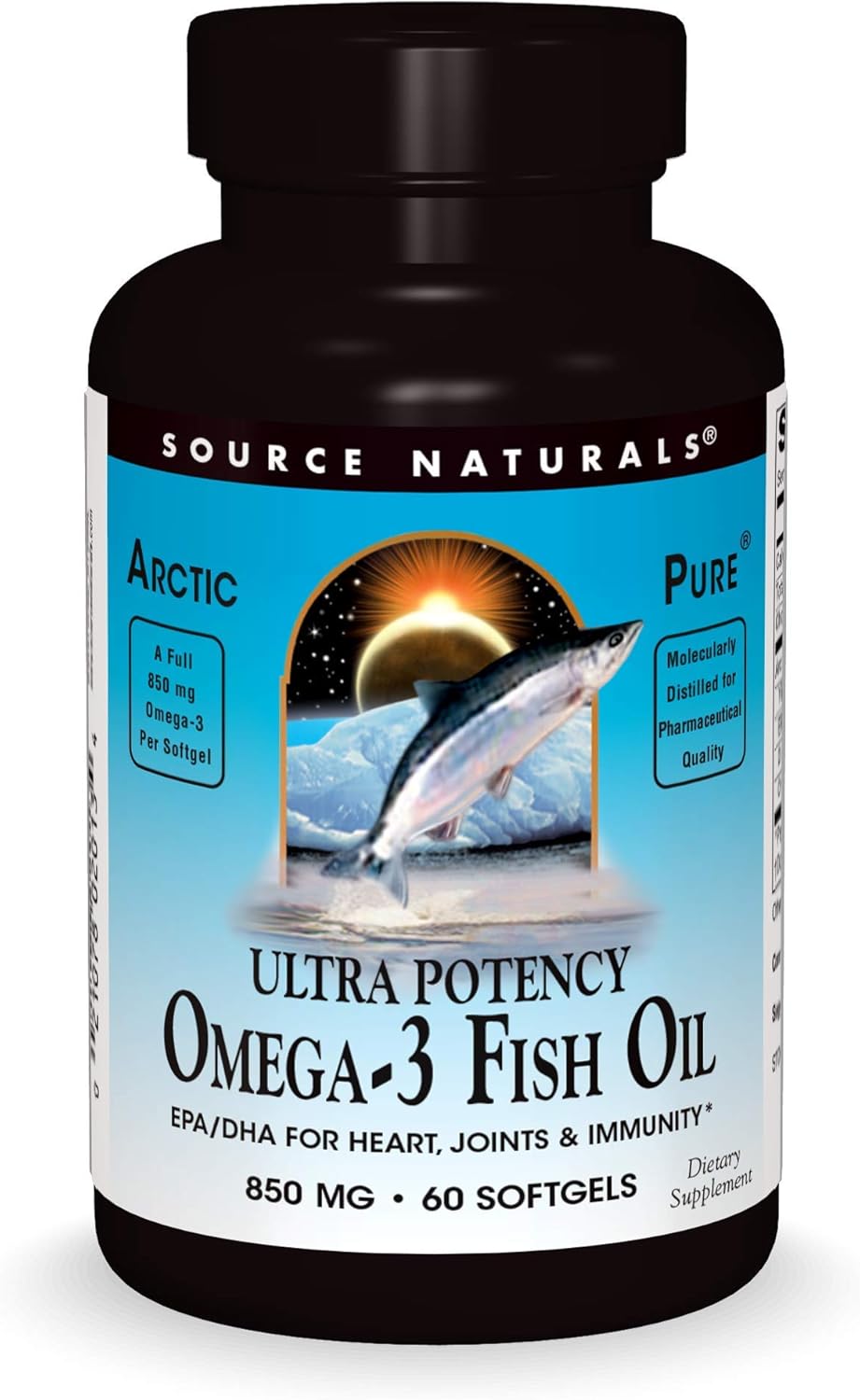 ArcticPure Ultra Potency Omega-3 Fish Oil Softgels - 850mg, 60 Count by Source Naturals